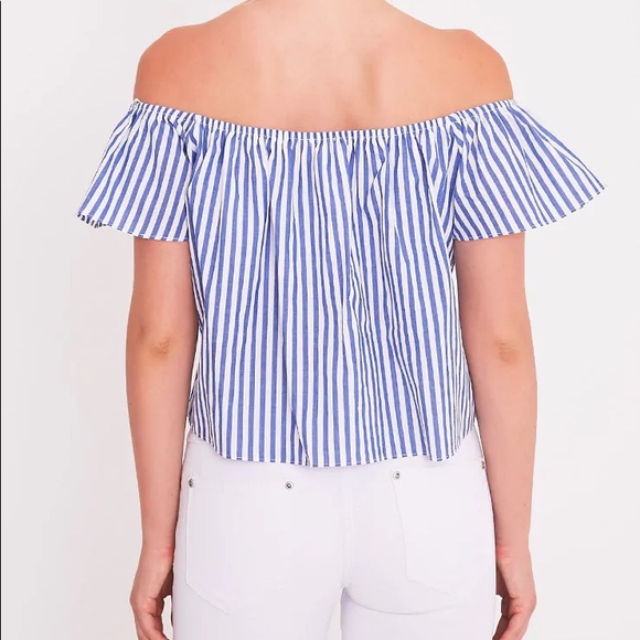 Striped Off Shoulder Top - Picture 4 of 9